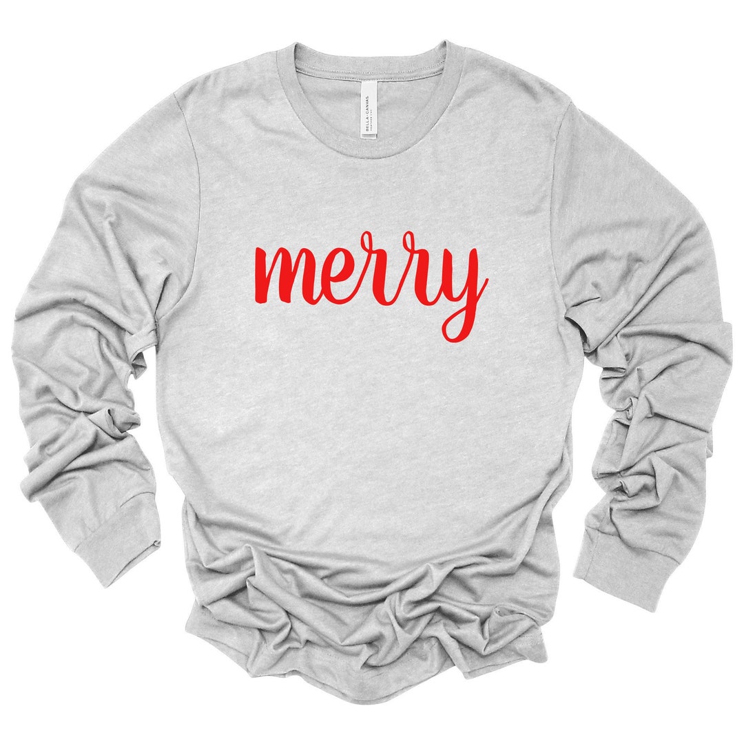 Happy. Merry. Jolly Long Sleeve Tee (S-2xl) main image 1