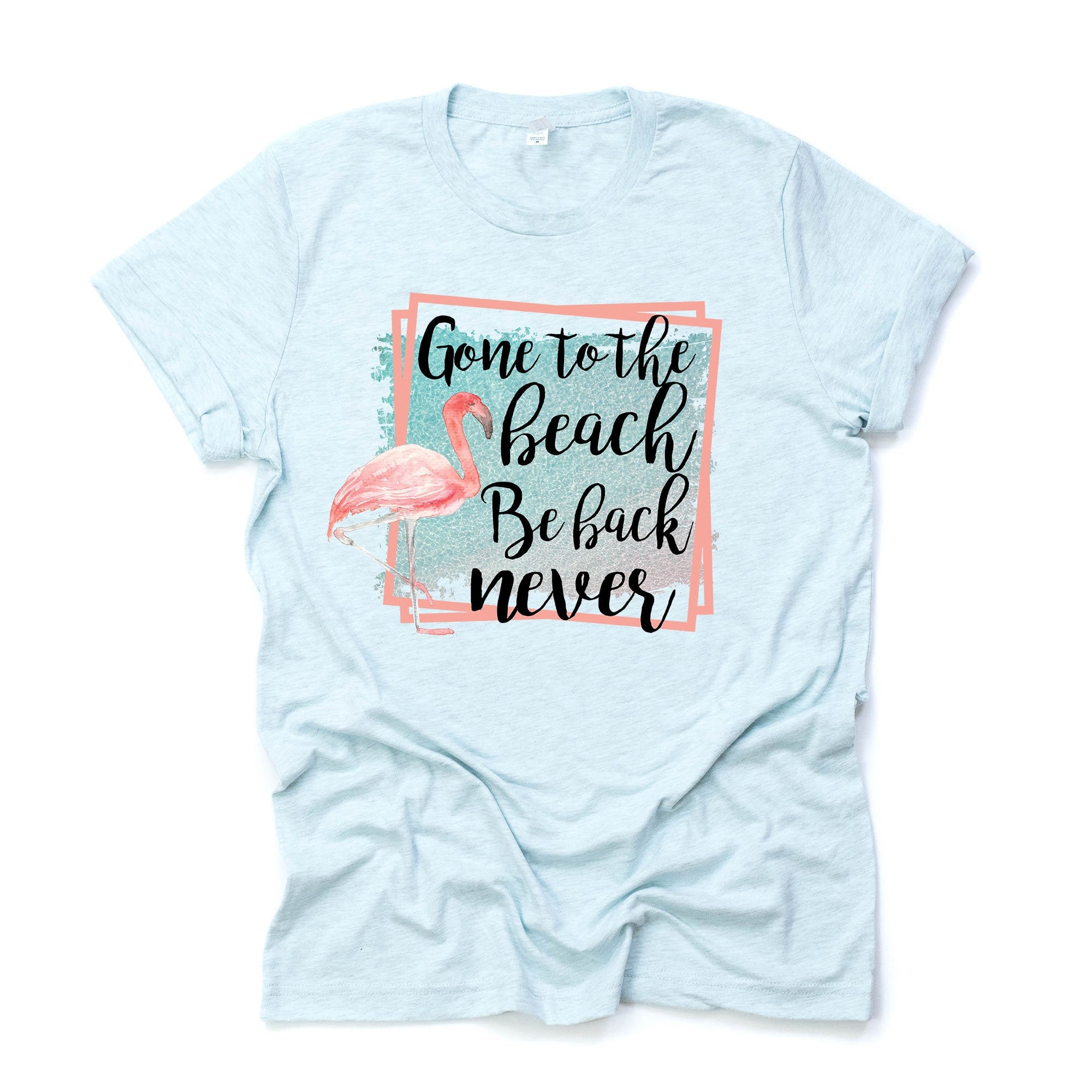 Gone to the Beach Be Back Never Summer Flamingo Beach Design - Etsy Finland