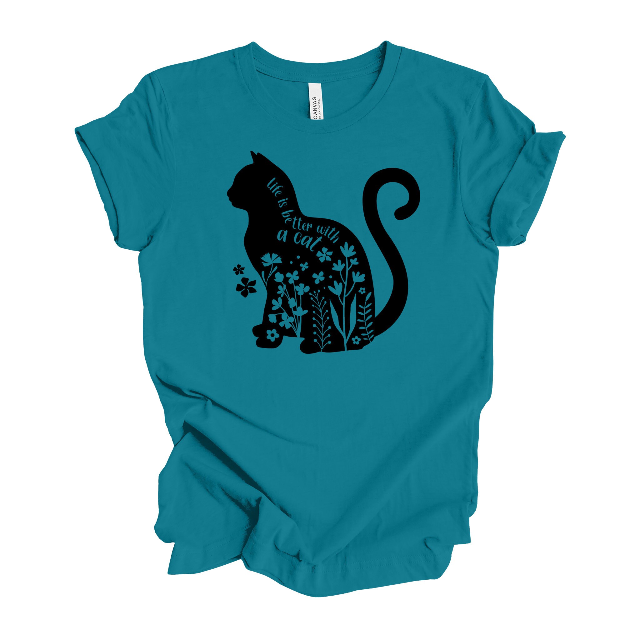 【SCENERITY】cat print short sleeve t-shirt cat print short sleeve t-shirt - SCENERITY