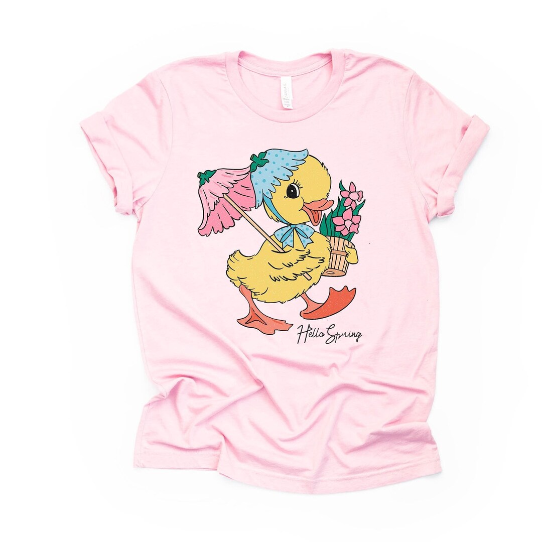 Retro Easter Chick Tee: Hello Spring Unisex Shirt - Etsy
