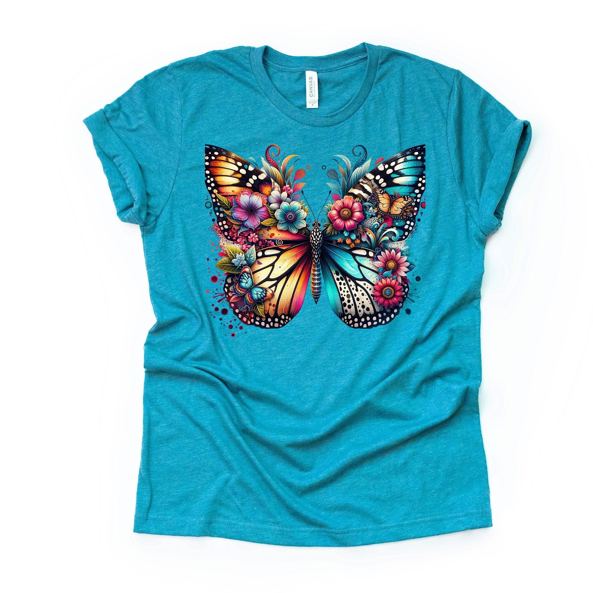 トップス TORNADO MART butterfly flower design tee TORNADO MART butterfly flower design tee