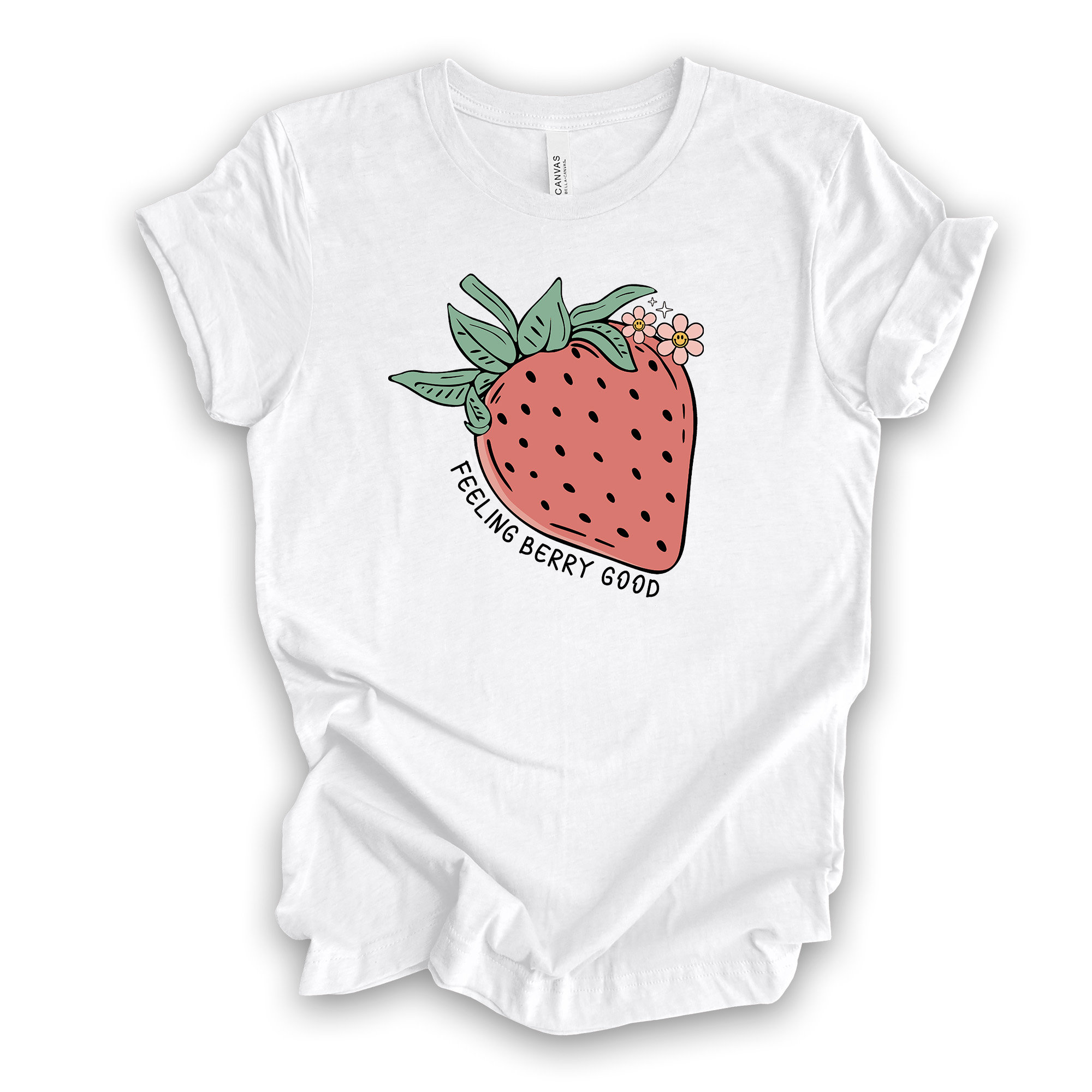 Strawberry Tee, Feeling Berry Good, Unisex Bella Canvas Shirt - Etsy