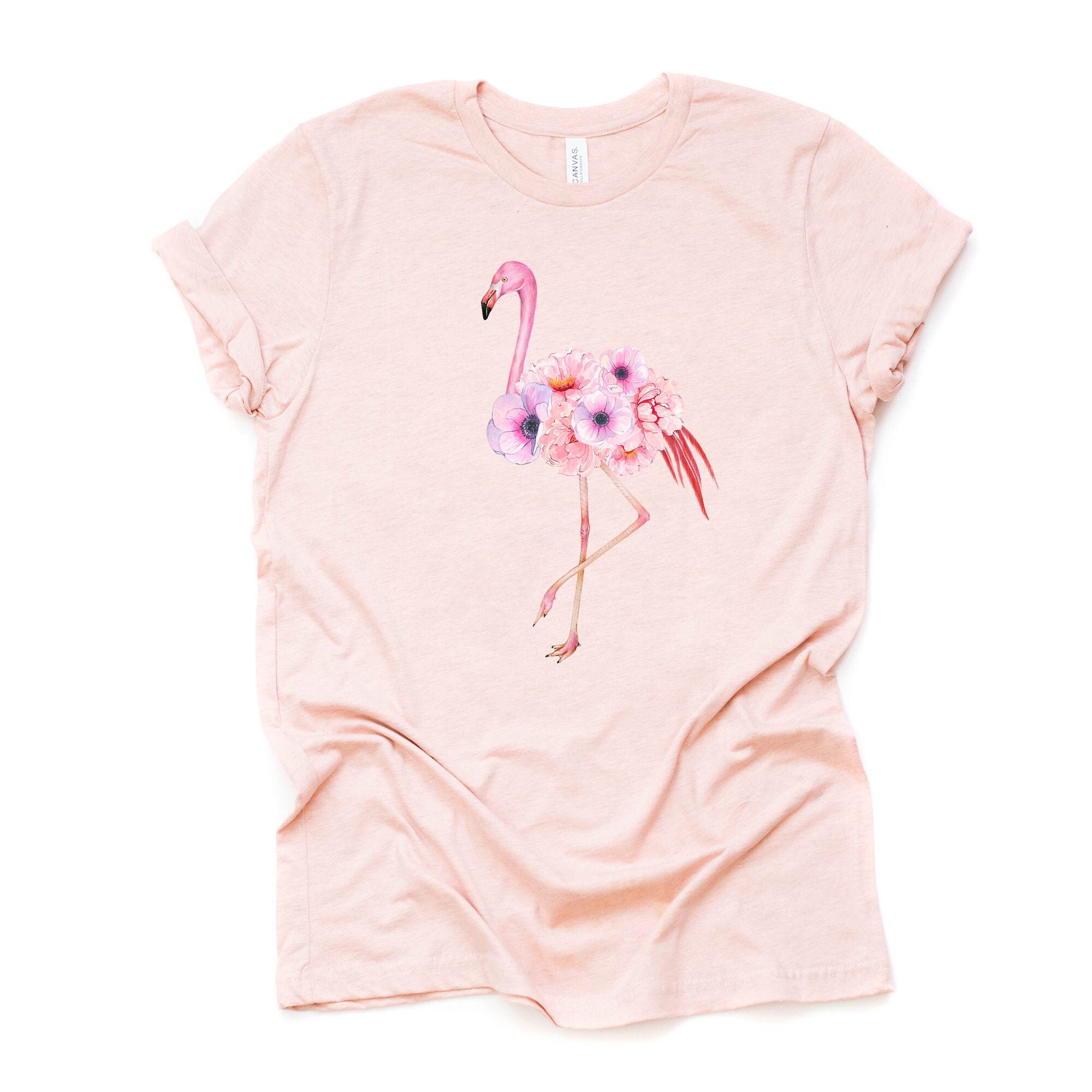 Flamingo Tee Super Cute Watercolor 