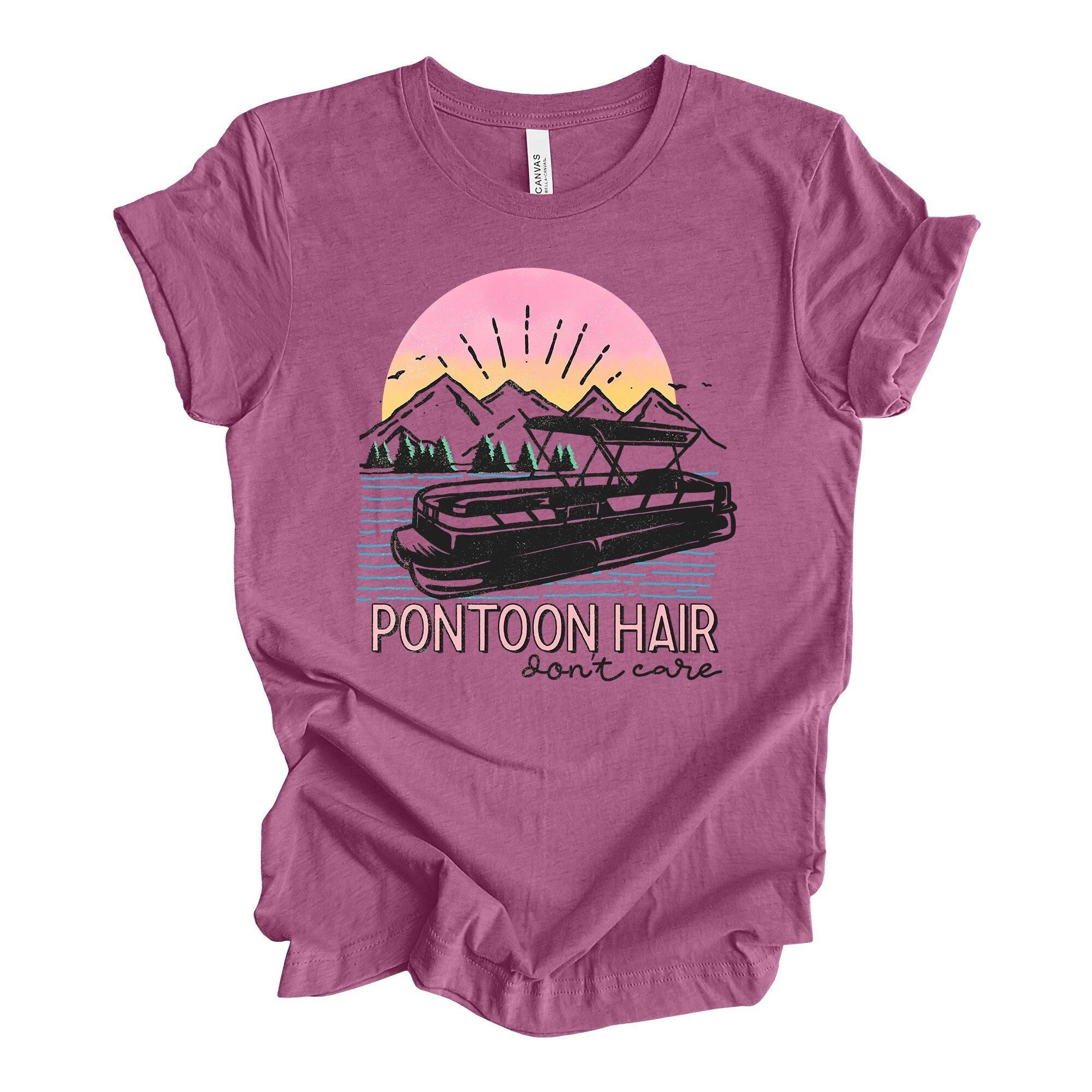 Pontoon Boat Captain Shirt - Pontoon Hair Don't Care Shirt Pontoon Boat Captain Shirt - Pontoon Hair Don't Care Shirt