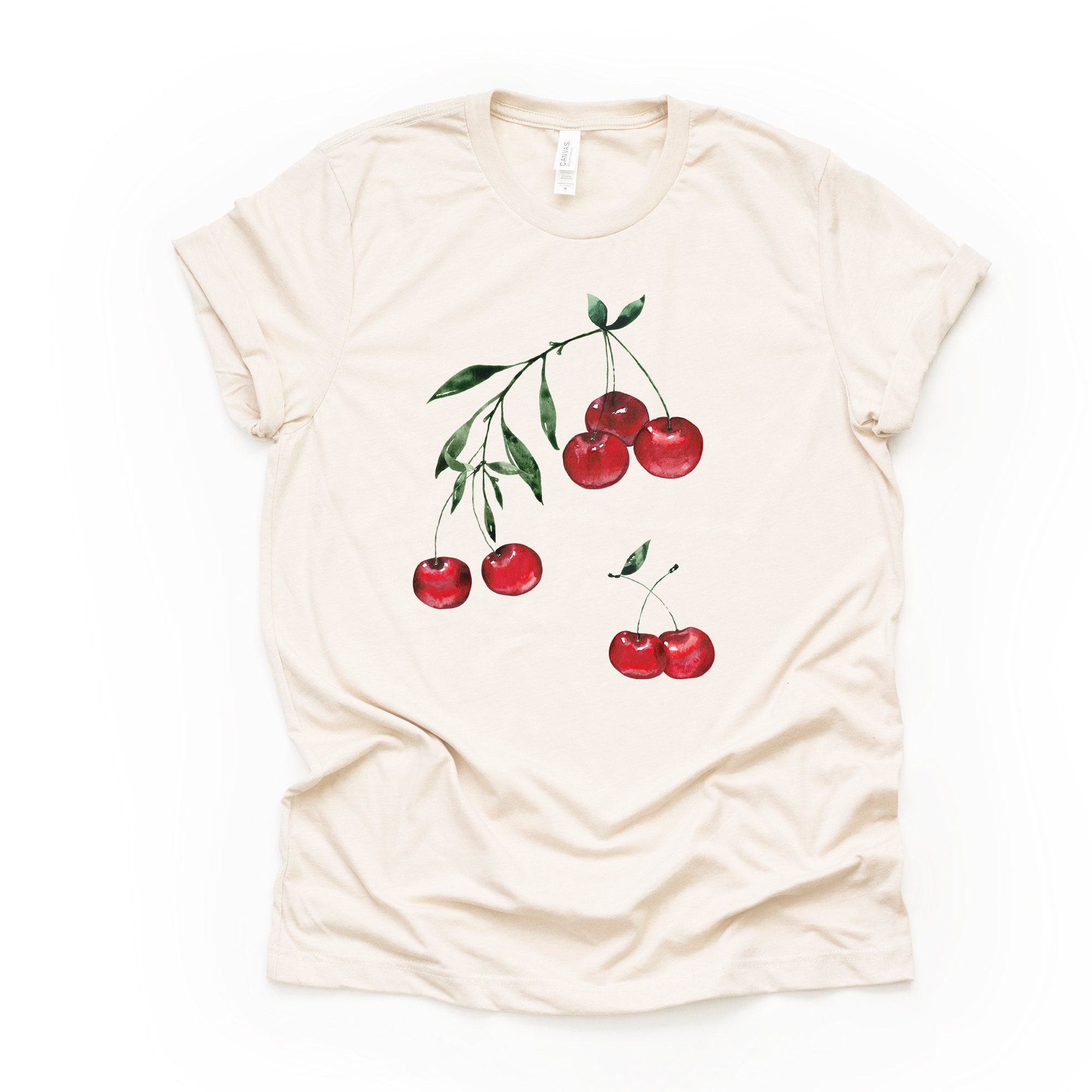 Camiseta de verano Cereza superdivertida Diseno de cerezas frescas en una camiseta unisex premium 4 opciones de color 2X 3X 4X mas tallas disponibles Etsy Mexico