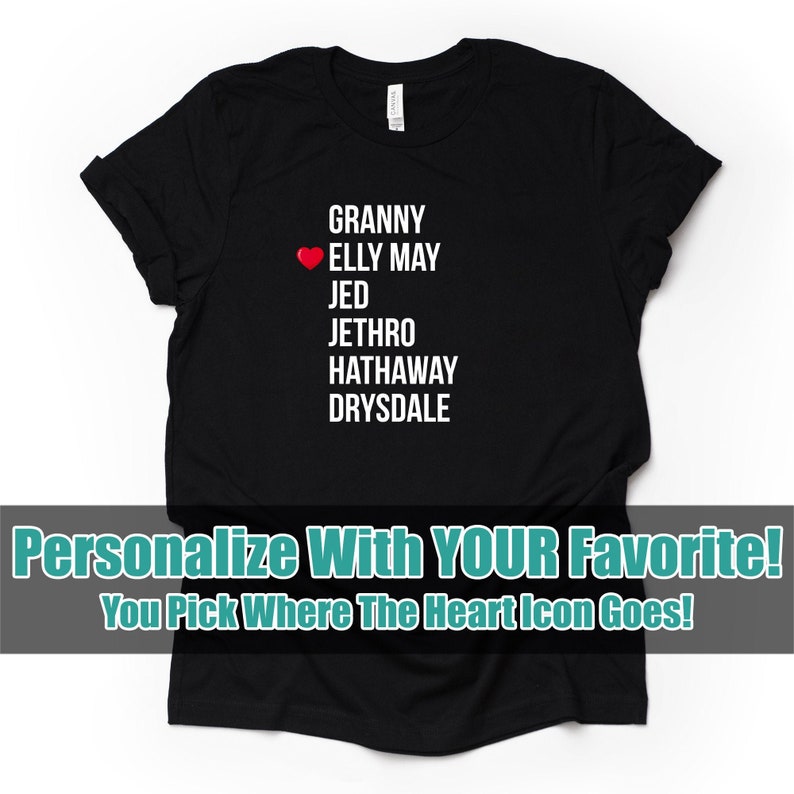 Custom Beverly Hillbillies Character Shirt Your Favorite | Etsy