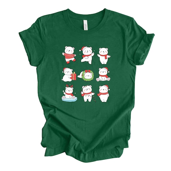 Christmas Polar Bear Tee, Unisex Bella Canvas Shirt