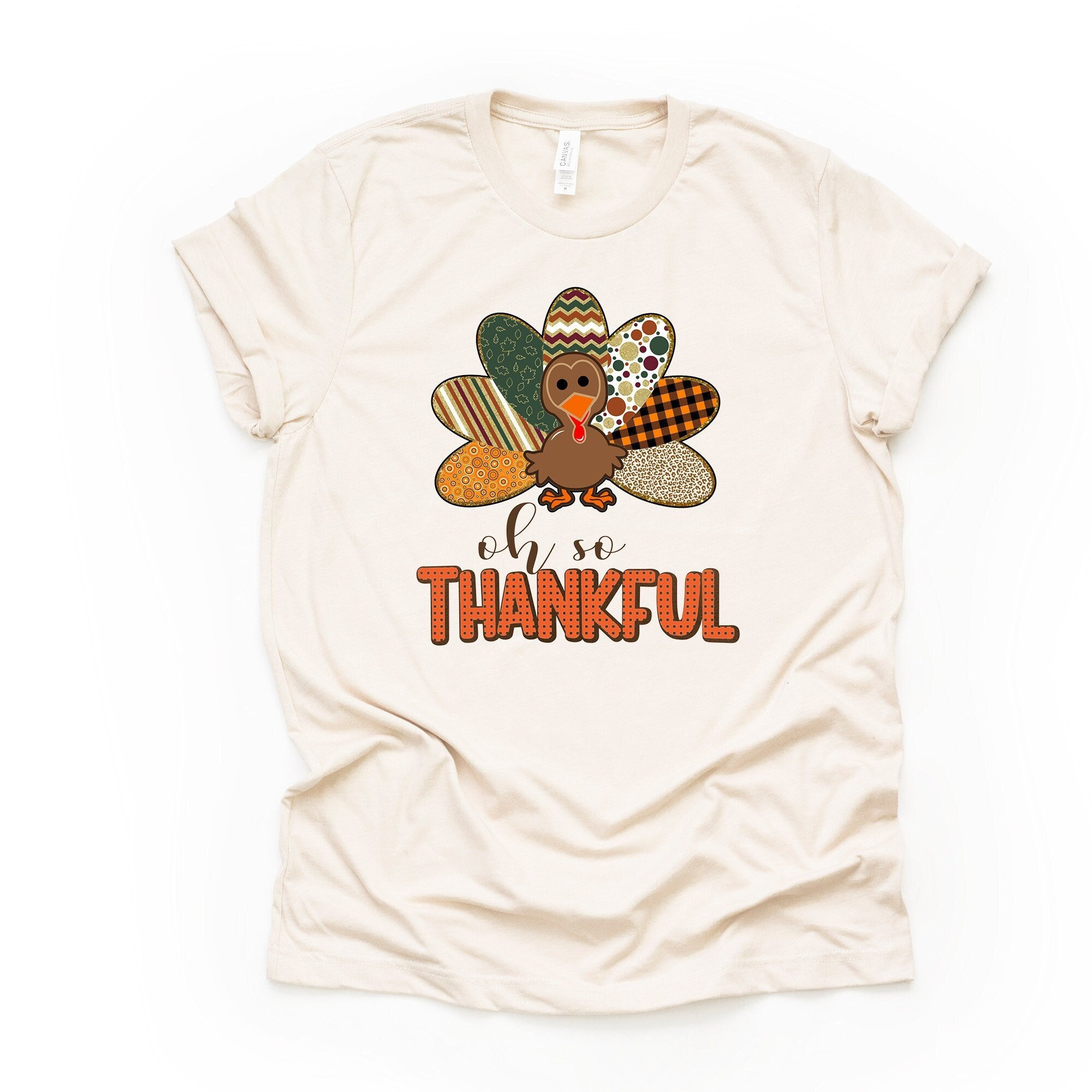 One Thankful Nannie Happy Thanksgiving Turkey T-Shirt One Thankful Nannie Happy Thanksgiving Turkey T-Shirt