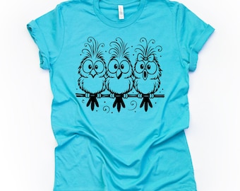 Funny Birds Graphic Tee - Bella + Canvas Unisex Shirt