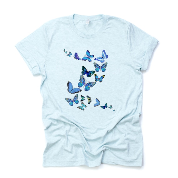 Blue butterfly store tee