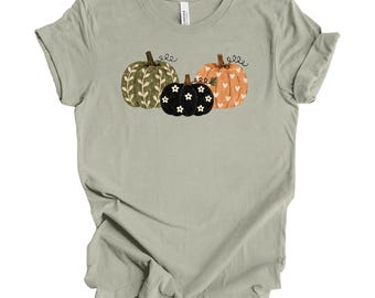 Fall Pumpkins, Polka Dot Pumpkin: Unisex Bella+Canvas Shirt