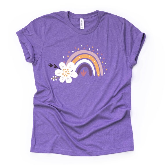 Spring Tee Cute Purple and Mustard 