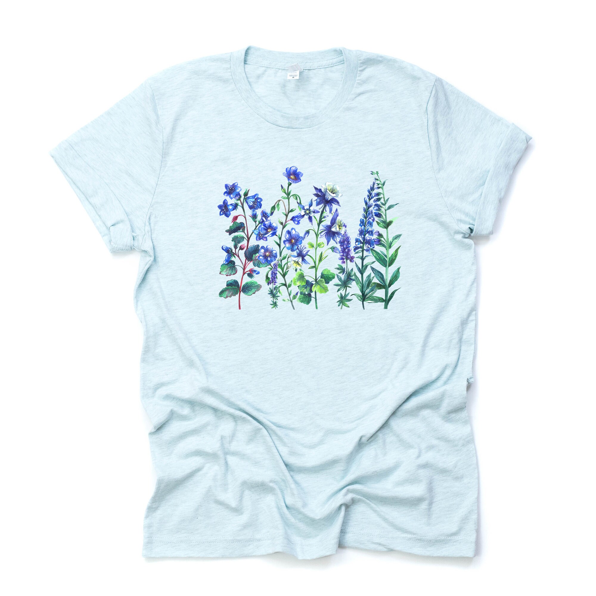 Summer Wildflowers Pretty Blue and Purple Wildflowers Design - Etsy