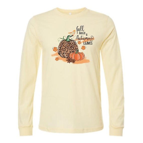 Leopard Pumpkin and Leaves Tee Leopard Pumpkin and Leaves Tee