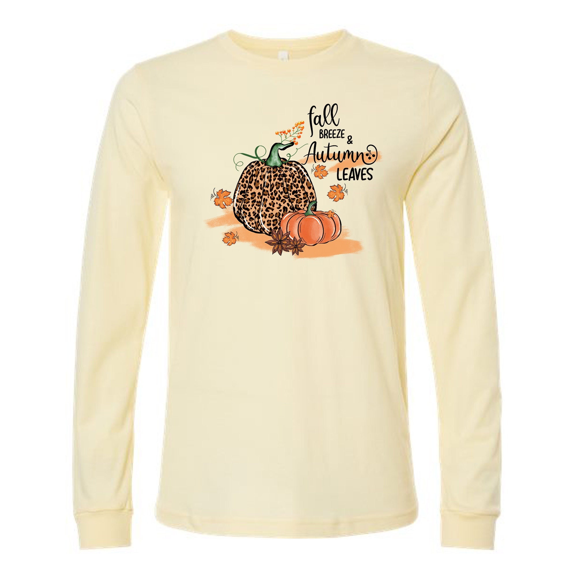 Leopard Pumpkin and Leaves Tee Leopard Pumpkin and Leaves Tee