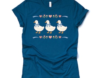 90s Goose Decor Shirt, Vintage Geese: Unisex Bella Canvas Tee