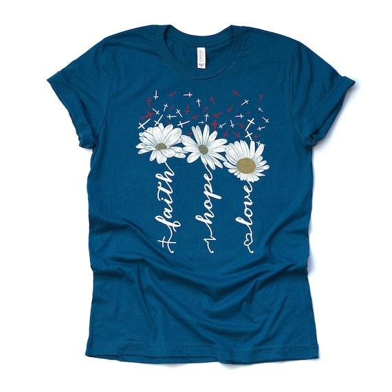 Faith Hope Love Sunflower Cross Tshirt Christian Gift Tee Faith Hope Love Sunflower Cross Tshirt Christian Gift Tee
