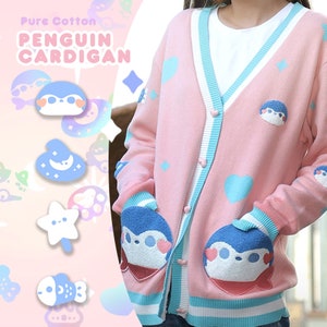 Magic Penguin Cardigans | Kawaii design | Coat Designer | Kawaii animals | Kawaii drawing |