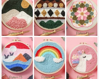 Lochnadel-Kit für Anfänger: Stick-Starterkit mit Garn