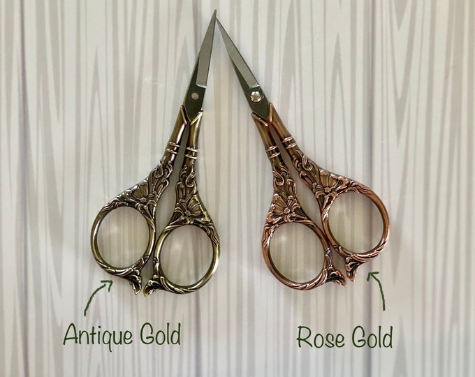 Floral Embroidery Scissors, Vintage Style Scissors, Vintage Antique Inspired Omate Floral Yam Scissors, Thread Scissor, Tailor’s Scissors
