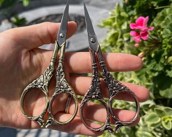 Floral Embroidery Scissors, Vintage Style Scissors, Vintage Antique Inspired Omate Floral Yam Scissors, Thread Scissor, Tailor’s Scissors