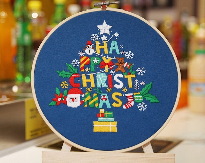 DIY Embroidery Kit beginner, Beginner Embroidery kit, Modern embroidery kit cross stitch, Hand Embroidery Kit, Needlepoint , DIY Craft Kit