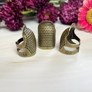 Sewing Thimble Finger Protector Embroidery Needlework Metal Brass Sewing Thimble Sewing Tools Accessories Retro Handwork Sewing Thimble image 4