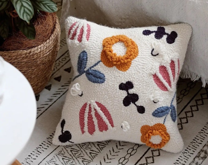 Punch Needles Start Kit / Beginner Punch Needle Pillowcase Kit /  Punch Needle Kit with Yarn / All Materials Included / DIY Craft Kits