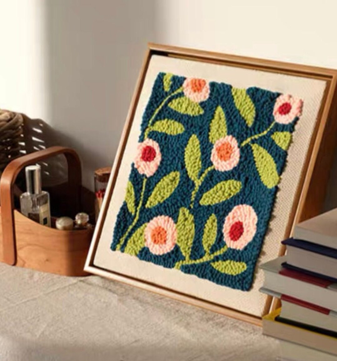 Floral Punch Needle Kit: Beginner DIY Embroidery With Yarn - Etsy