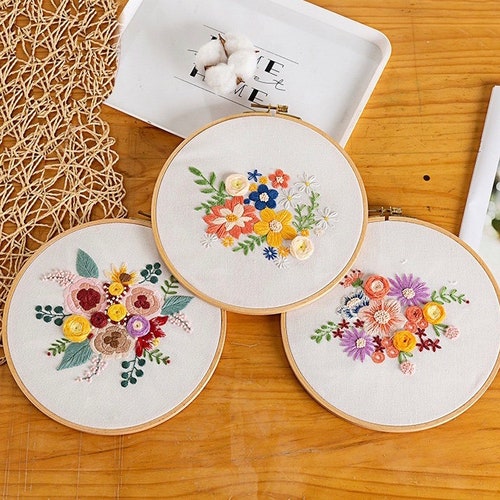 DIY Embroidery Kit for Beginner Modern Crewel Embroidery Kit Etsy