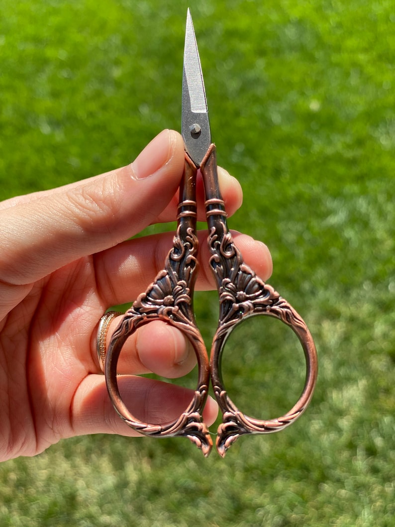 Floral Embroidery Scissors Vintage Style Scissors Vintage Etsy