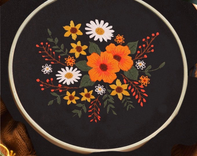 DIY Embroidery Kit beginner, Beginner Embroidery kit,Modern embroidery kit cross stitch, Hand Embroidery Kit, Needlepoint| DIY Crafts Kit