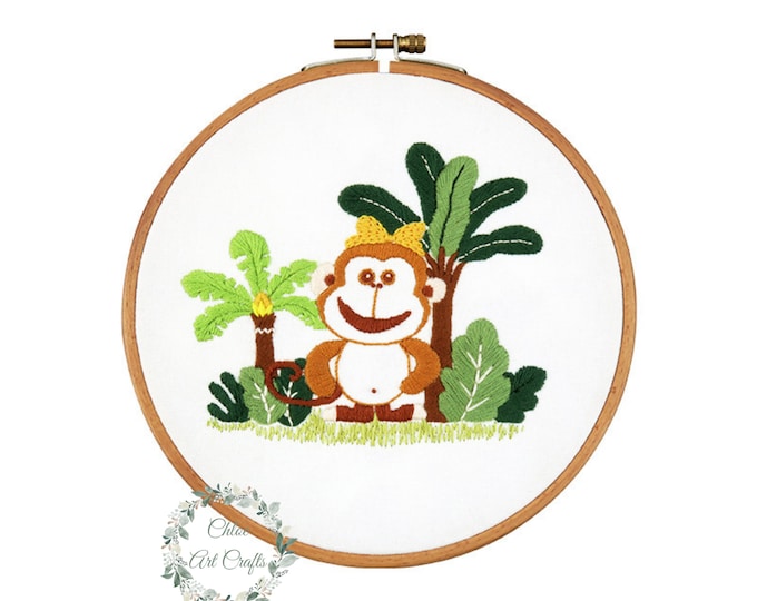 DIY Embroidery Kit beginner, Beginner Embroidery kit, Modern embroidery kit cross stitch, Hand Embroidery Kit, Needlepoint , DIY Craft Kit