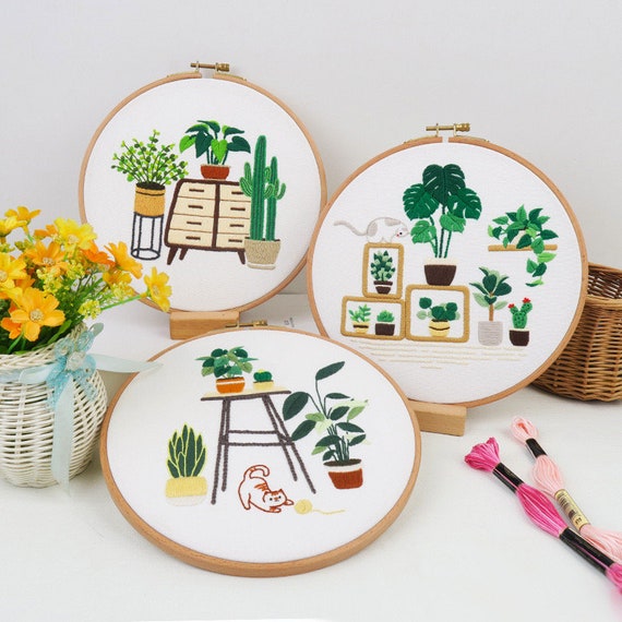 Embroidery Kit For Beginners Embroidery Starters Kit With Pattern And  Instructions Crewel Embroidery Kits For Adults Hand - AliExpress