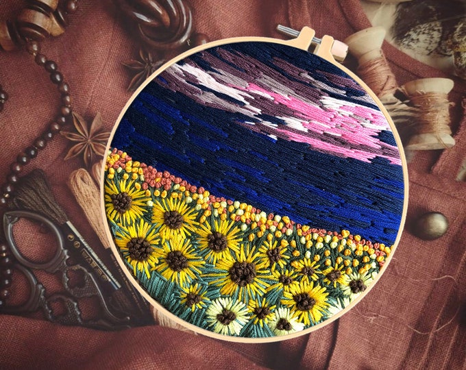 DIY Embroidery Kit beginner, Crewel Embroidery kit, Modern embroidery kit cross stitch, Full Hand Embroidery Kit, Needlepoint, DIY Craft Kit