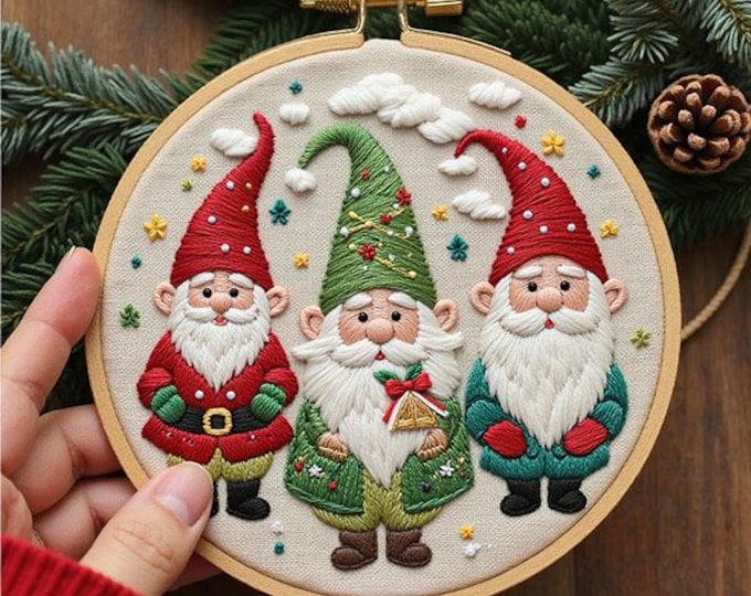 Christmas Embroidery Kit: DIY Needlepoint for Beginners