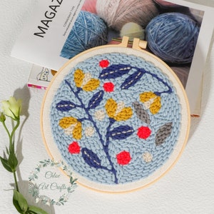 Punch Needles Start Kit / Beginner Punch Needle Kit mit Punch Needle / Punch Needle Kit mit Garn, alle Materialien enthalten