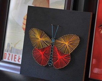 Butterfly String Art/ DIY Crafts Adult/Kids String Art Kits / Wall Hanging/DIY Kits/Butterfly Decor / Quarantine Gift