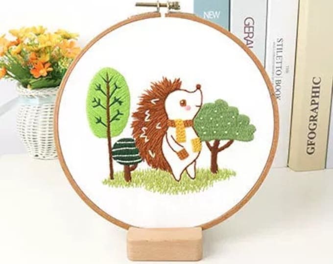 DIY Embroidery Kit beginner,Crewel Embroidery kit,Modern embroidery kit cross stitch,Hand Embroidery Kit, Needlepoint, DIY Craft Kit