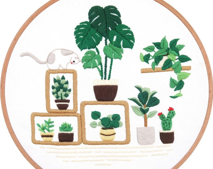 DIY Embroidery Kit beginner, Beginner Embroidery kit, Modern embroidery kit cross stitch, Hand Embroidery Kit, Needlepoint , DIY Craft Kit
