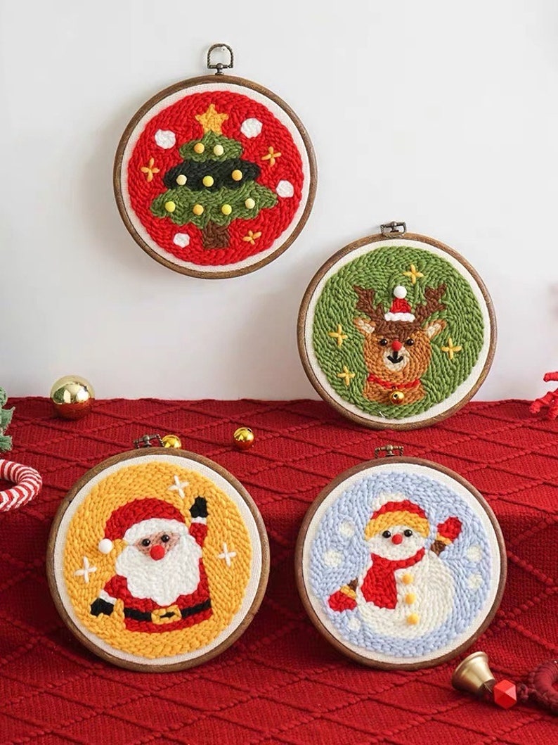 Christmas Punch Needles Start Kit/ Beginner Punch Needle Kit With ...