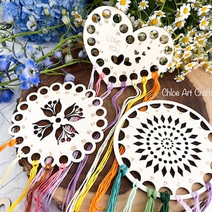 Embroidery Thread Holder Wooden Frame Knitting Wooden Spools Thread Holder