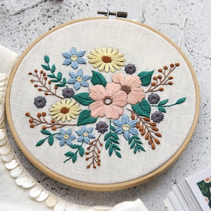 DIY Embroidery Kit beginner, Beginner Embroidery kit,Modern embroidery kit cross stitch, Hand Embroidery Kit, Needlepoint| DIY Crafts Kit