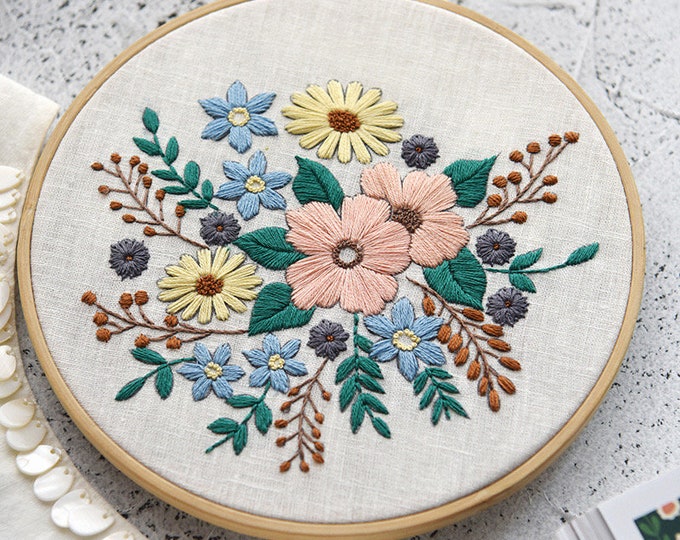 DIY Embroidery Kit beginner, Beginner Embroidery kit,Modern embroidery kit cross stitch, Hand Embroidery Kit, Needlepoint| DIY Crafts Kit