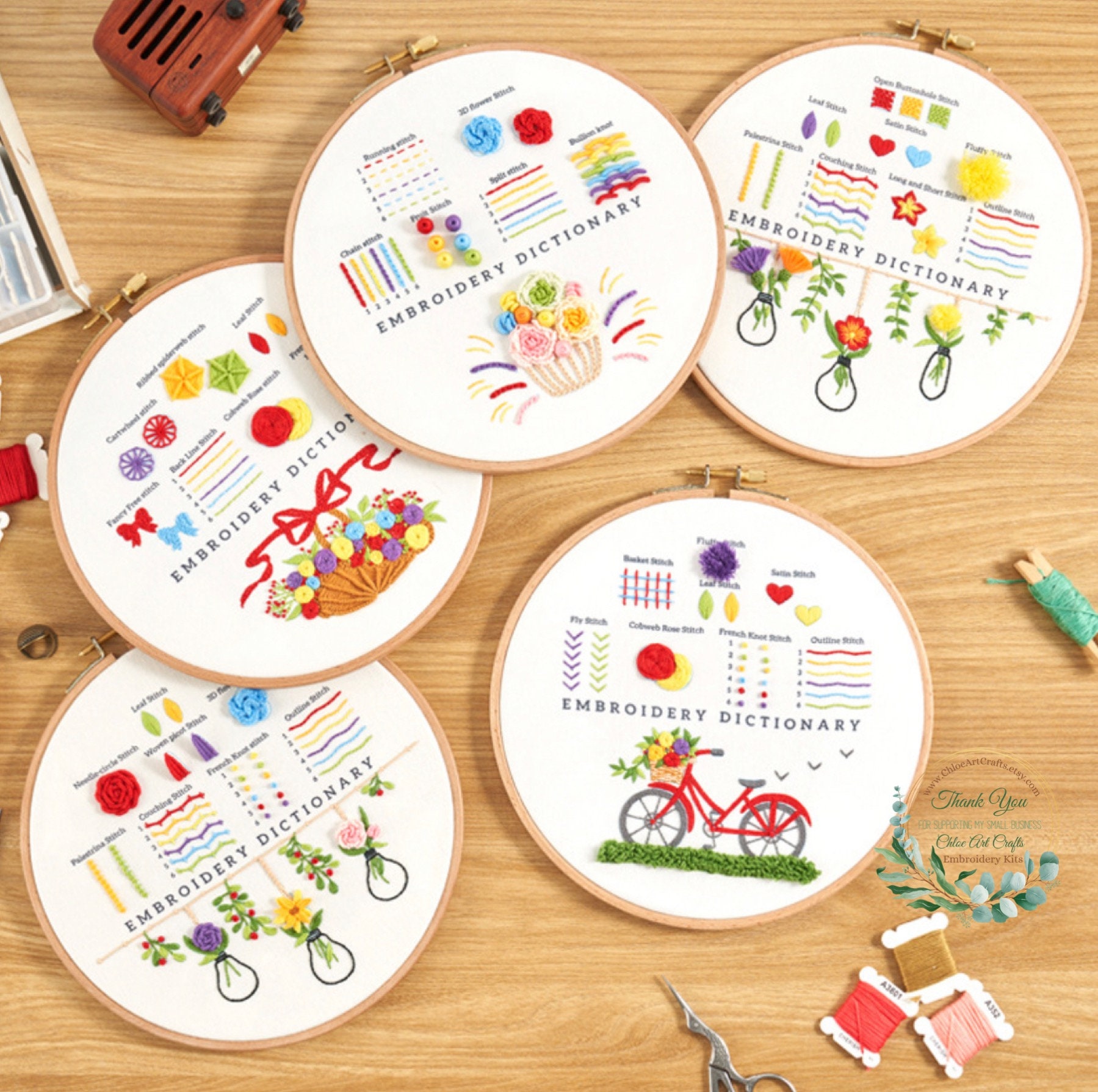 REHTRAD Embroidery Beginner Kits for Adults Kids, Cross Stitch