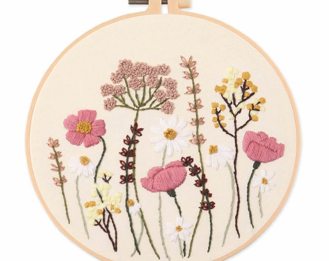 DIY Embroidery Kit beginner, Crewel Embroidery kit, Modern embroidery kit cross stitch, Hand Embroidery Kit, Needlepoint, DIY Craft Kit Cat