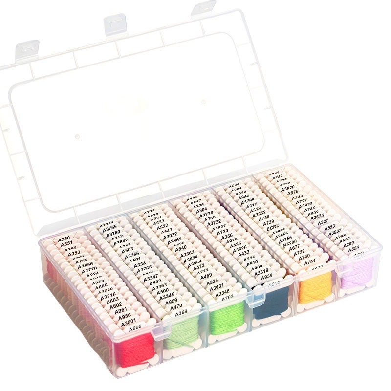 Embroidery Floss 218pcs Embroidery Thread String Kits with Organizer  Storage Box