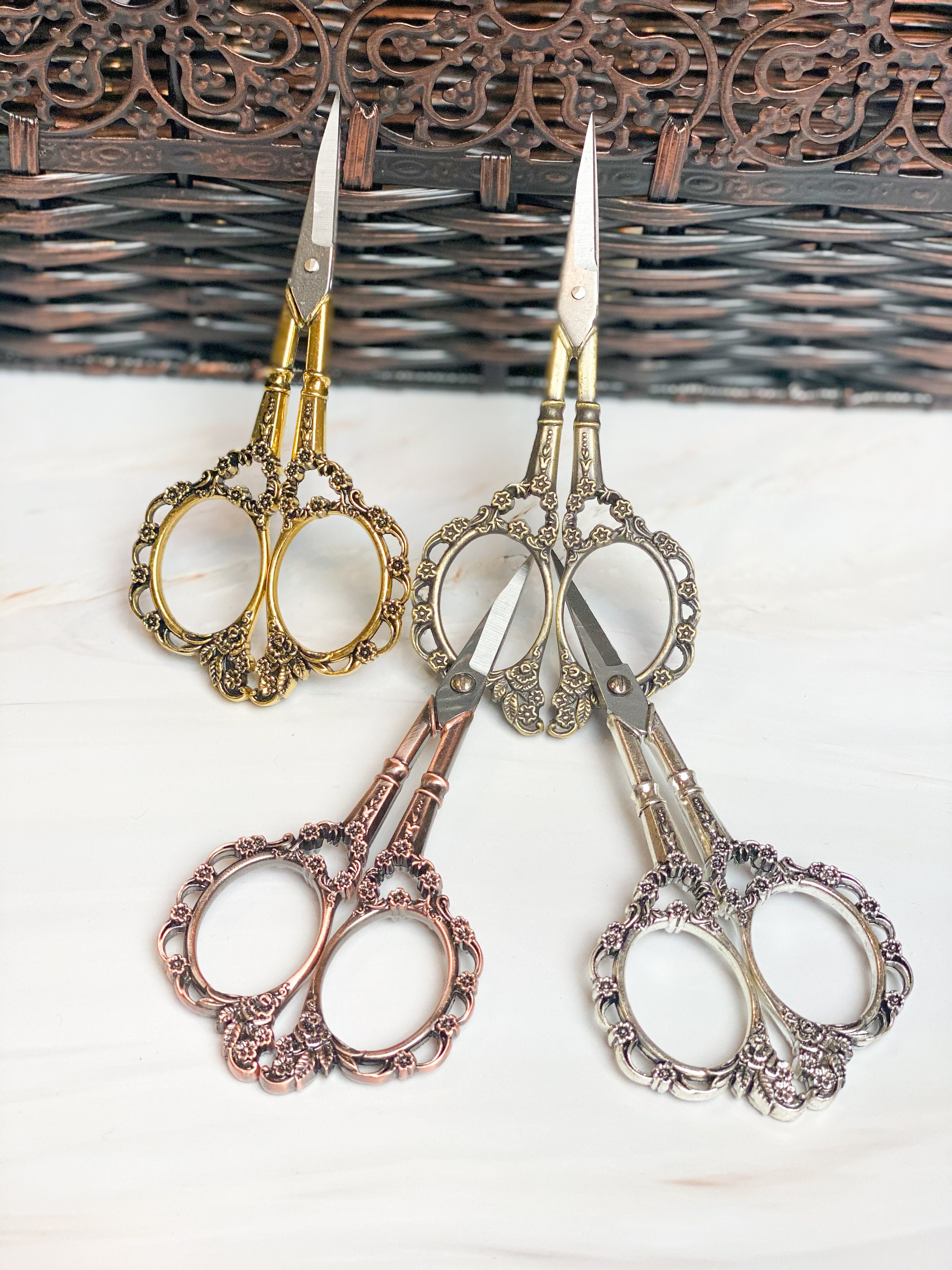 Ornate Floral Embroidery Scissors – Thread Honey