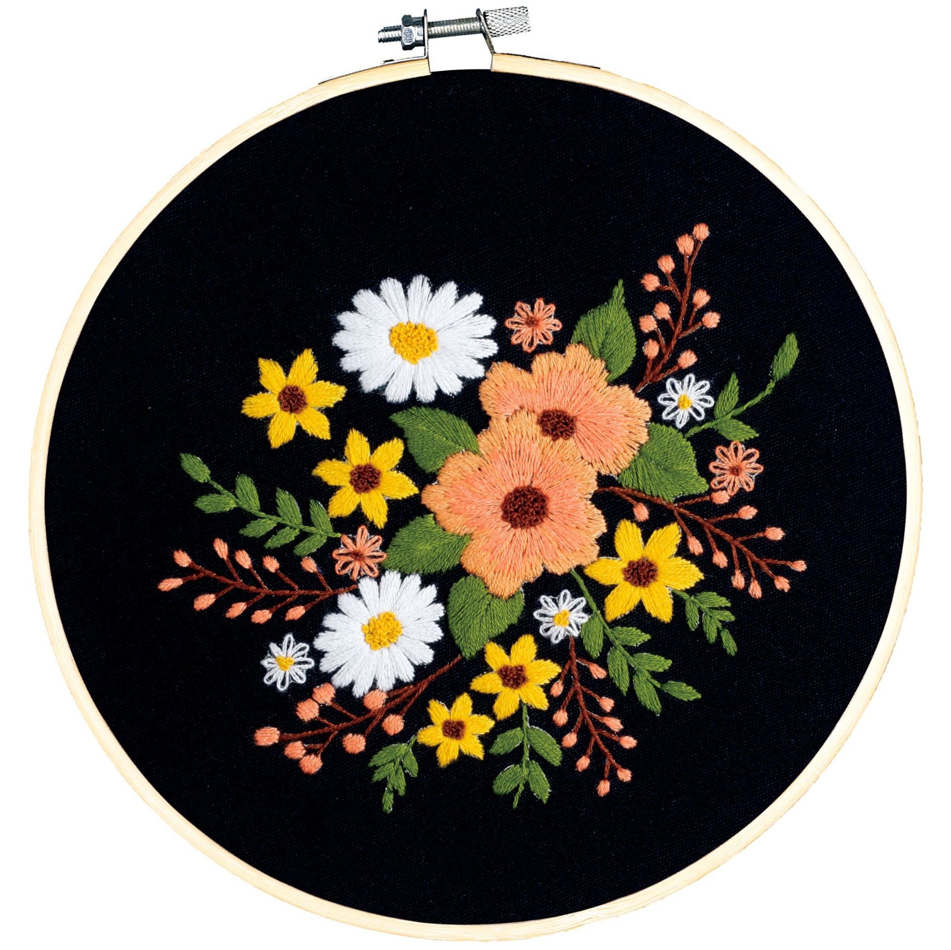  Craftwiz Embroidery Starter Kit - Patterns, Hoop