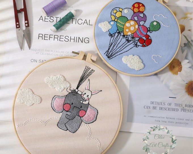 DIY Embroidery Kit beginner, Beginner Embroidery kit, Modern embroidery kit cross stitch, Hand Embroidery Kit, Needlepoint , DIY Craft Kit
